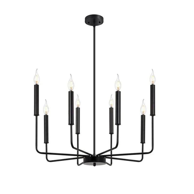 Black Eight-Light Chandelier