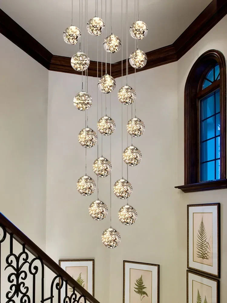 Gold Round Ball Chandelier