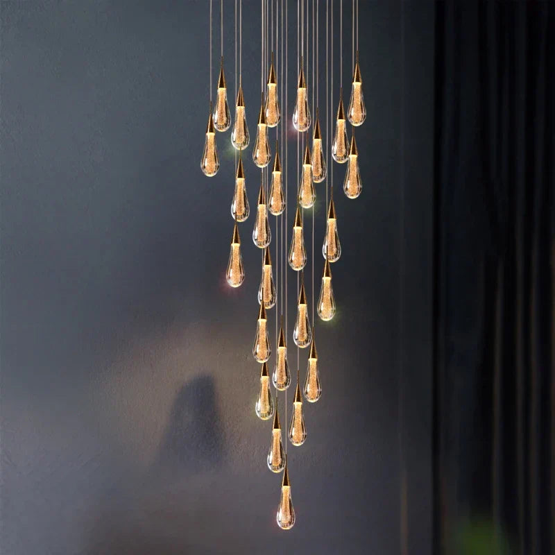 Gold Modern Crystal Chandelier 26-Light Dining