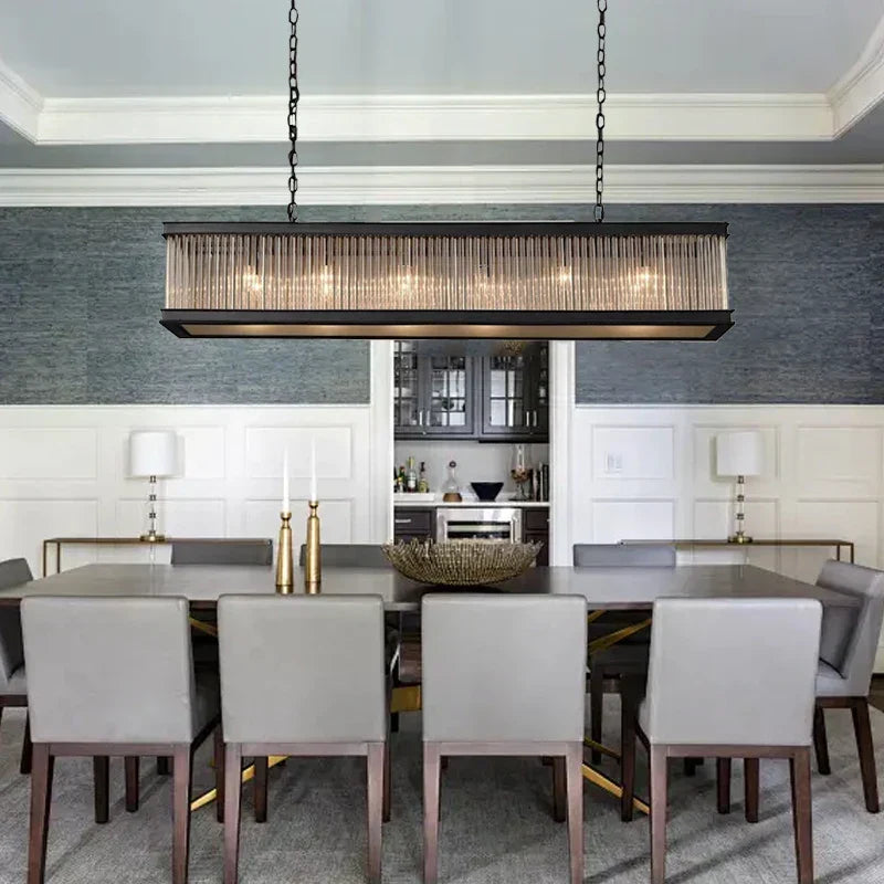 Glass Rectangle Pendant Light