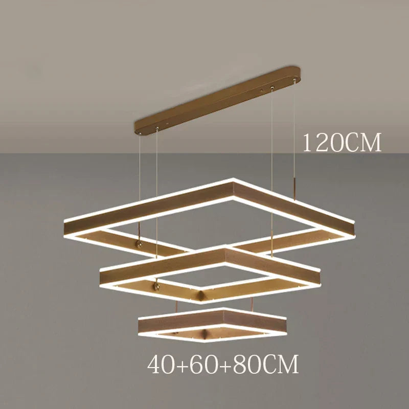 Chrome LED Pendant Light 6-Head Coffee Finish