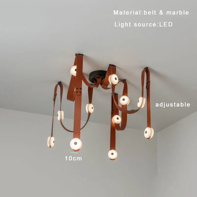 Leather Marble Dimmable Pendant