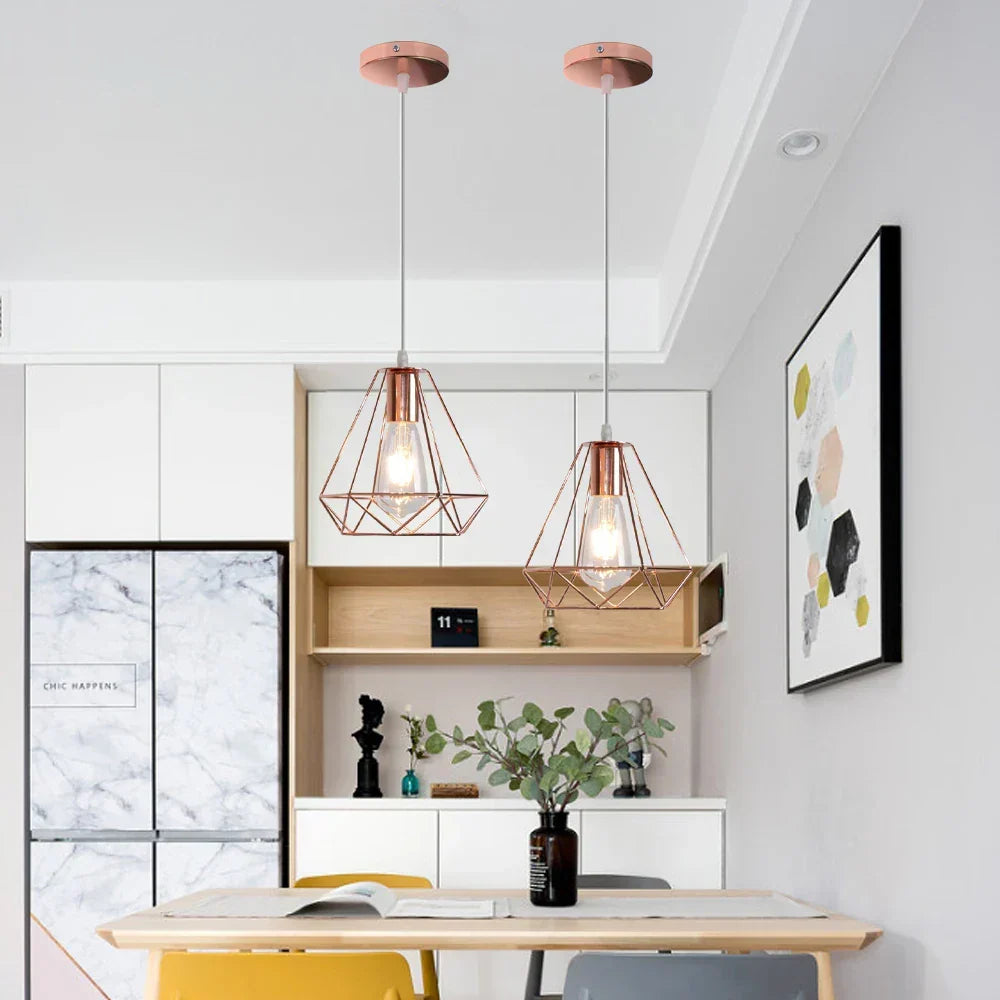 Metal Cage Pendant Lamp
