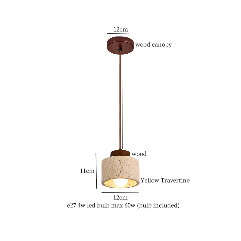 Travertine Vintage Pendant Light