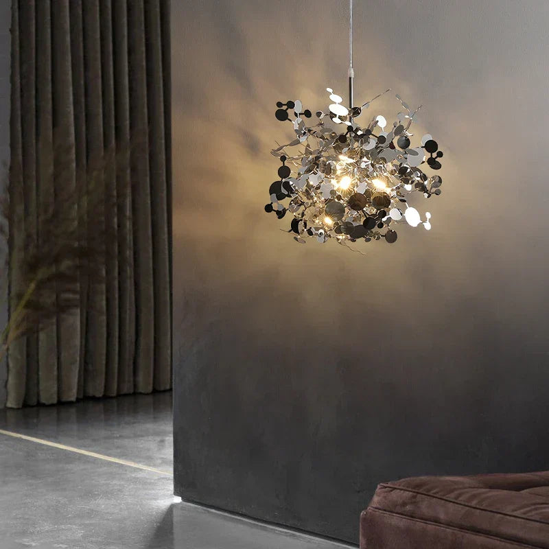 Sequin Leaf Ceiling Chandelier