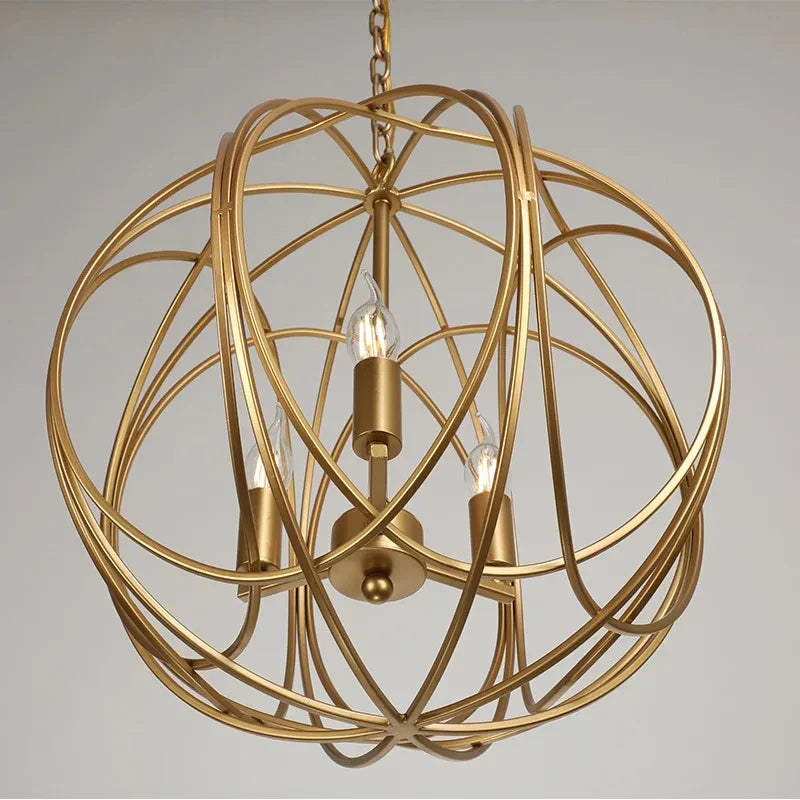 Gold Crystal Ring Chandelier D40cm Quality