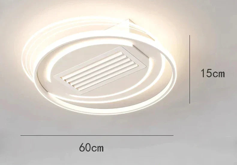 Bladeless LED Ceiling Fan Remote Kids Room