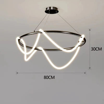 Chrome Hose Pendant Chandelier