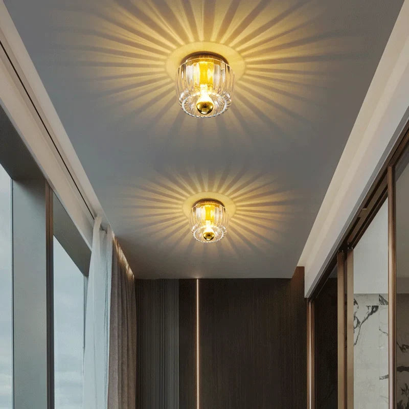 Copper Glass Wall Sconce Clear Shade Study
