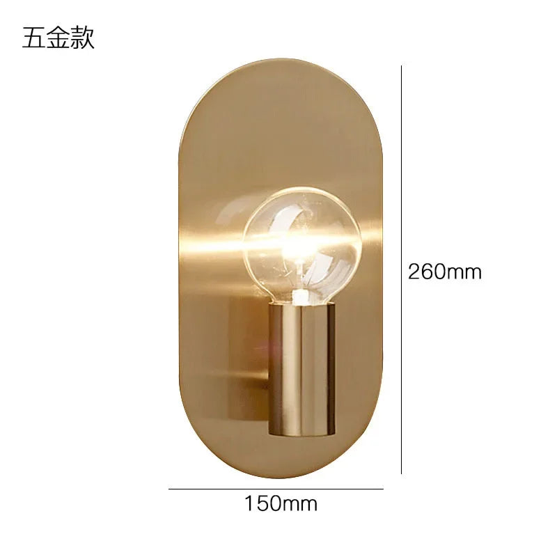Gold Modern Wall Sconce With Metal Construction