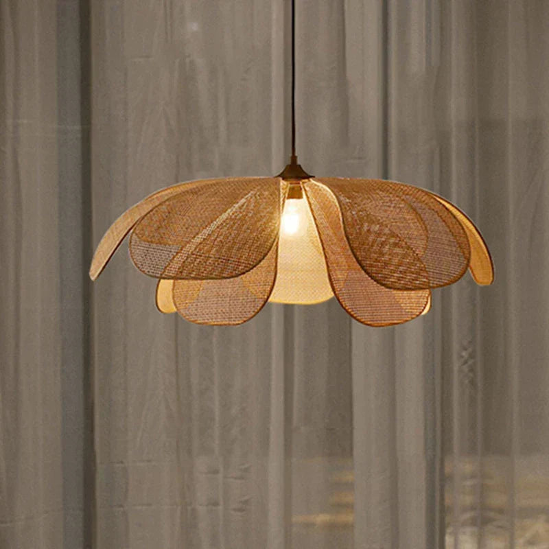Wicker Petal Chandelier