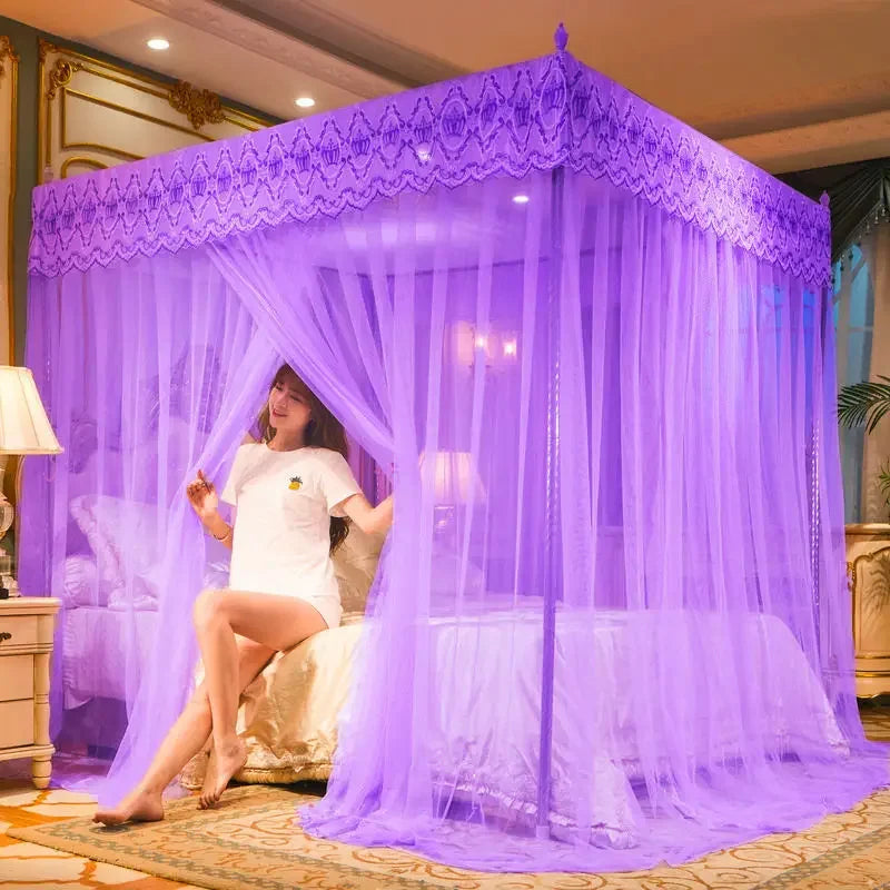 Lace Pleated Bed Canopy