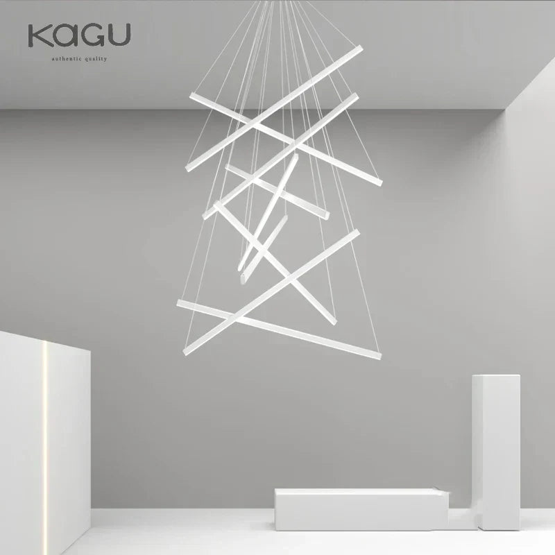Modern LED Stair Hall Chandelier