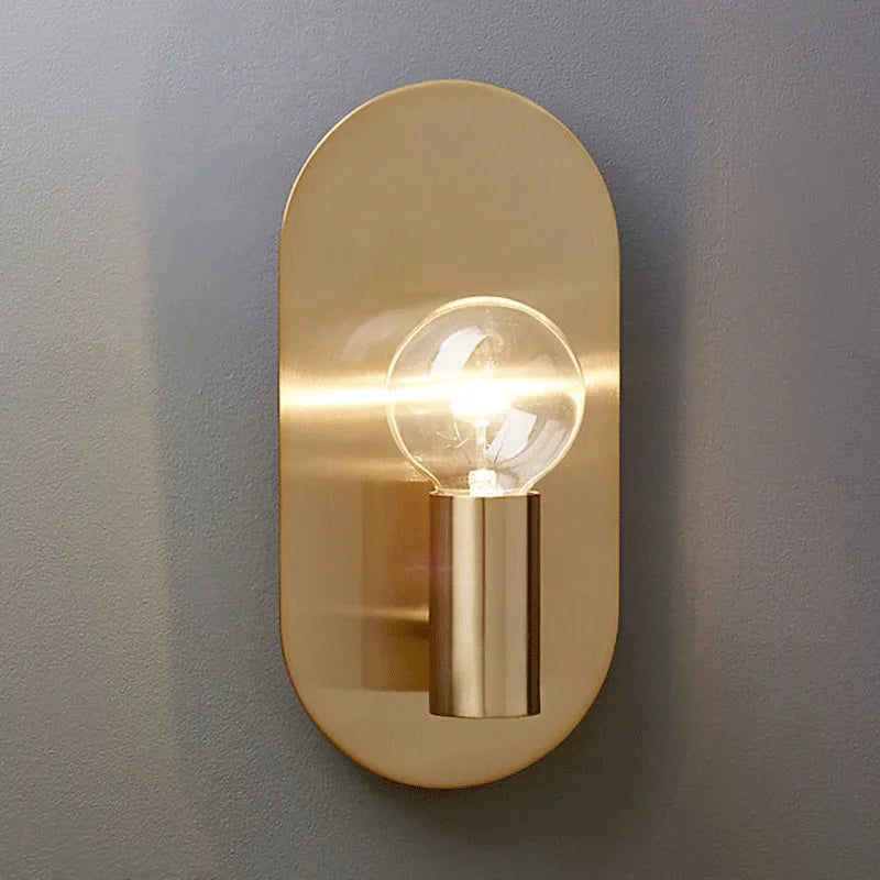 Gold Modern Wall Sconce With Metal Construction