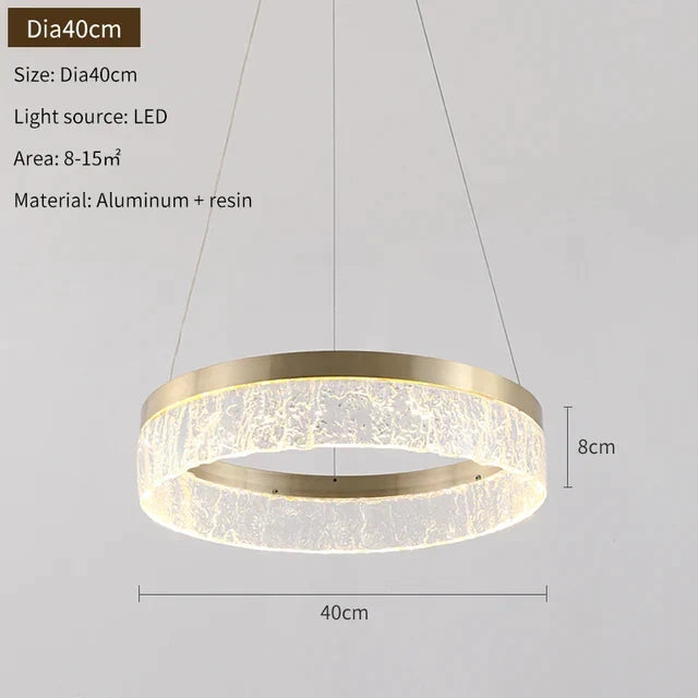 Gold LED Hotel Chandelier
