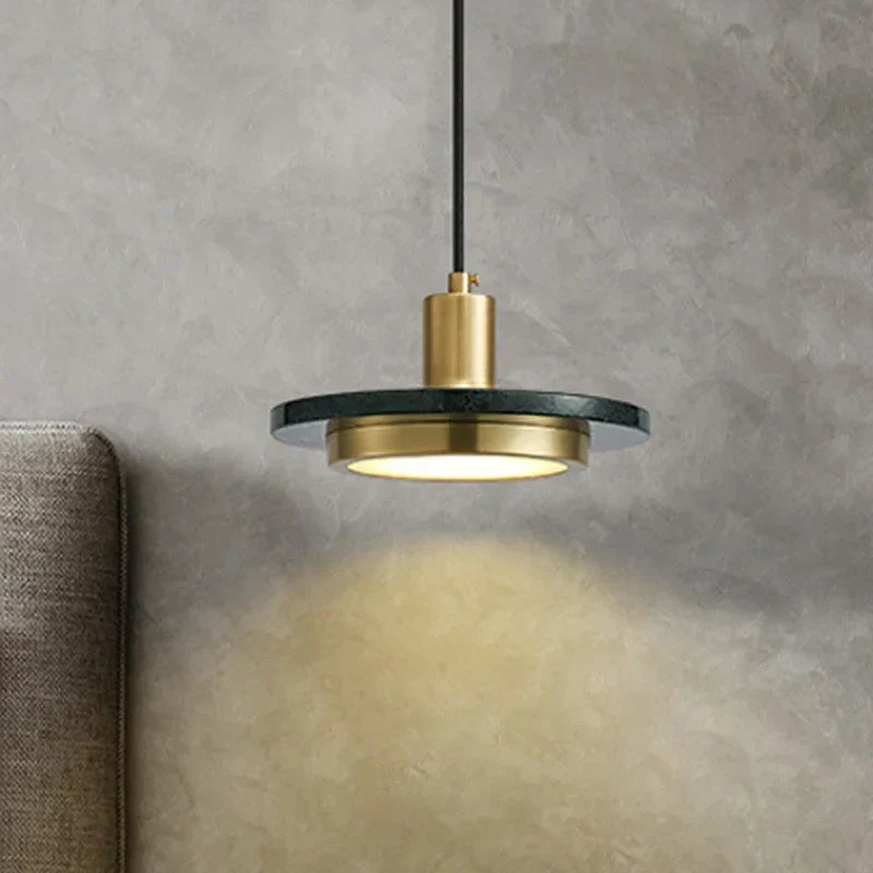 Gold Marble Saucer Chandelier