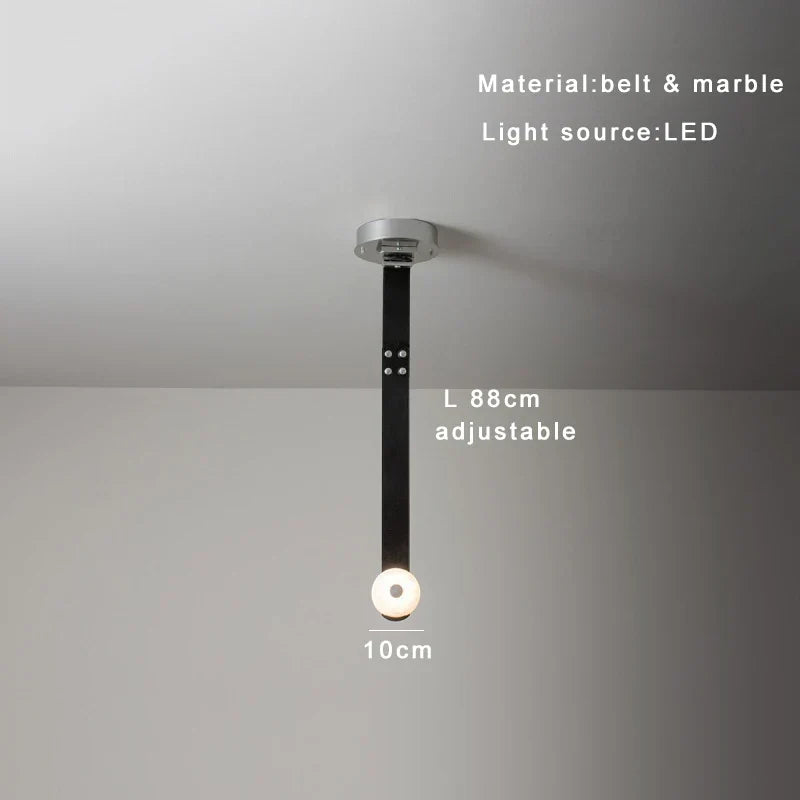 Leather Marble Ceiling Light