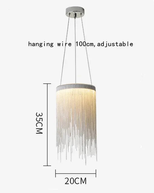 Gold Chain LED Chandelier