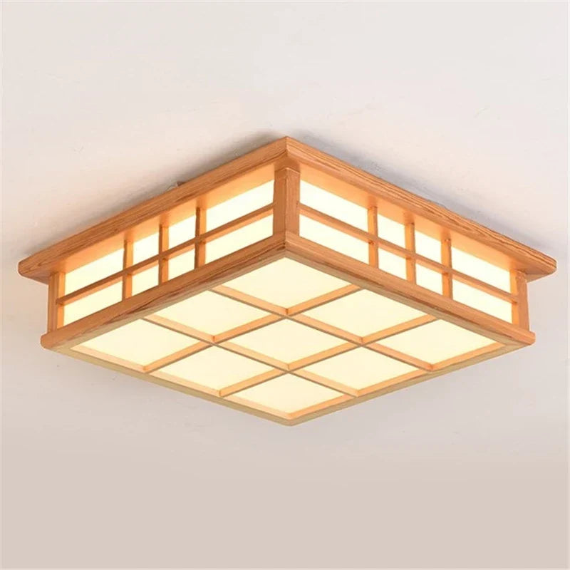 Wooden Square LED Light