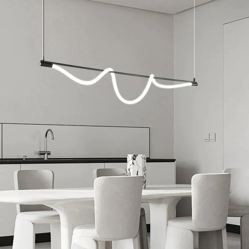 Gold Modern LED Chandelier 120cm Tricolor Light