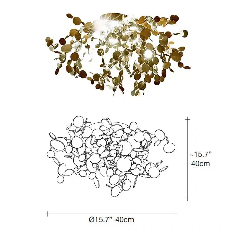 Gold 60cm 3-Light LED Pendant Light
