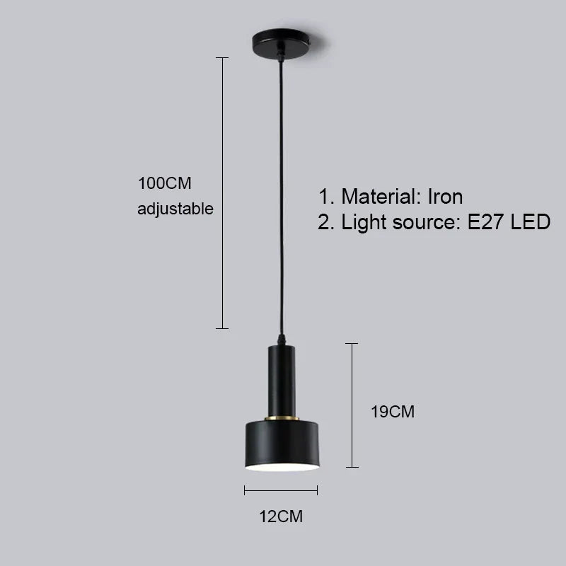 Gold Nordic Pendant Light Round 3-Head Design