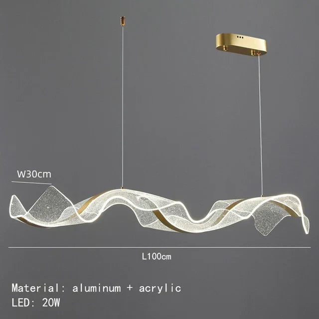 Acrylic Adjustable Dining Chandelier