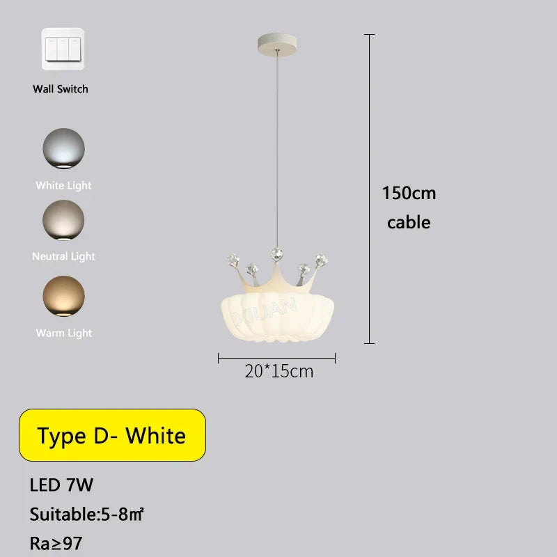 Gold Cloud Pendant Light For Childrens Room