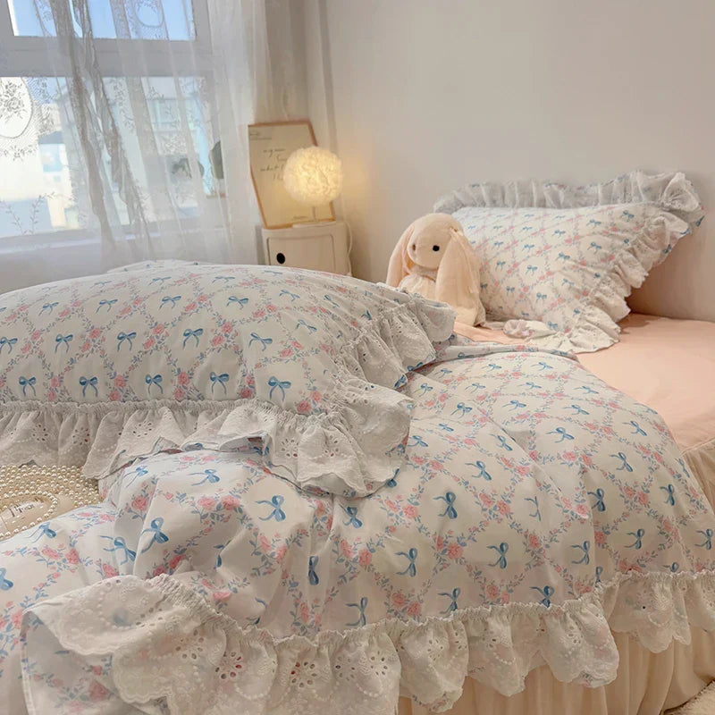 Floral Lace Cotton Bedding