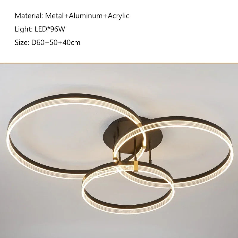 Gold Acrylic Round Light
