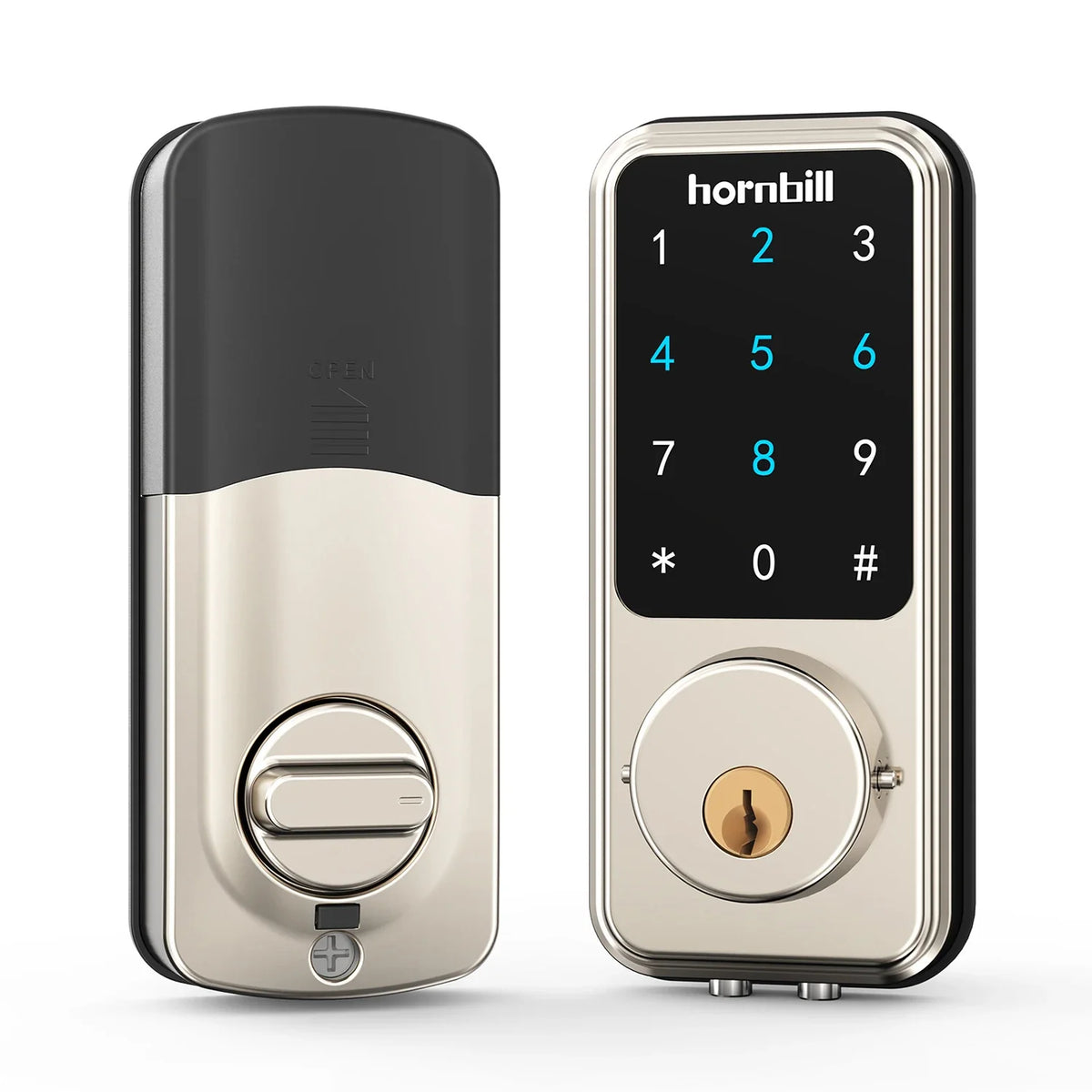 Hornbill Smart Front Door Lock Deadbolt Keyless Entry Locks Electronic Digital Keypad Bluetooth Security For Home Office Airbnb