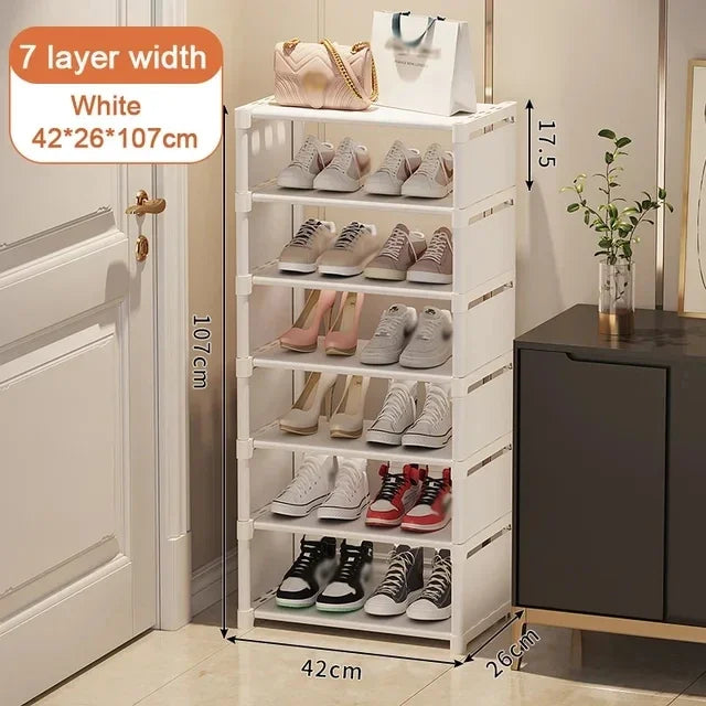 Multi-Layer Stackable Shoe Cabinet Shoes Storage Rack foldable free combination shoe rack For Entry Wall Corner Shoes Shelf