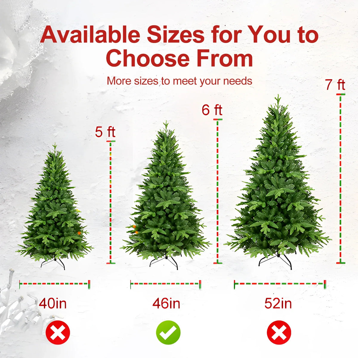 5ft / 6ft / 7ft Pre-lit Artificial Christmas Tree Automatic Open PE/PVC Mixed Flocking Xmas Tree LEDS Lights Xmas Ornaments