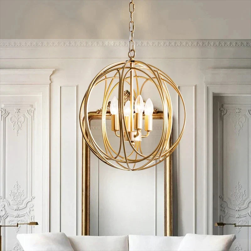 Gold Crystal Ring Chandelier D40cm Quality