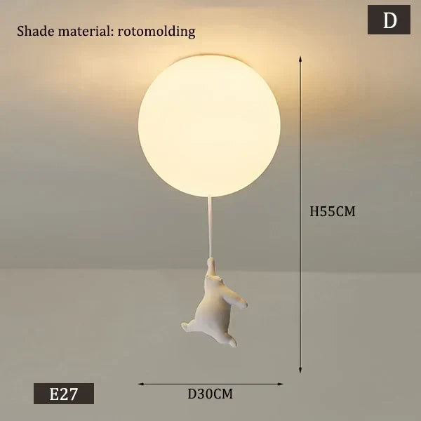 Bear LED Pendant Light Dia30cm Kids Room