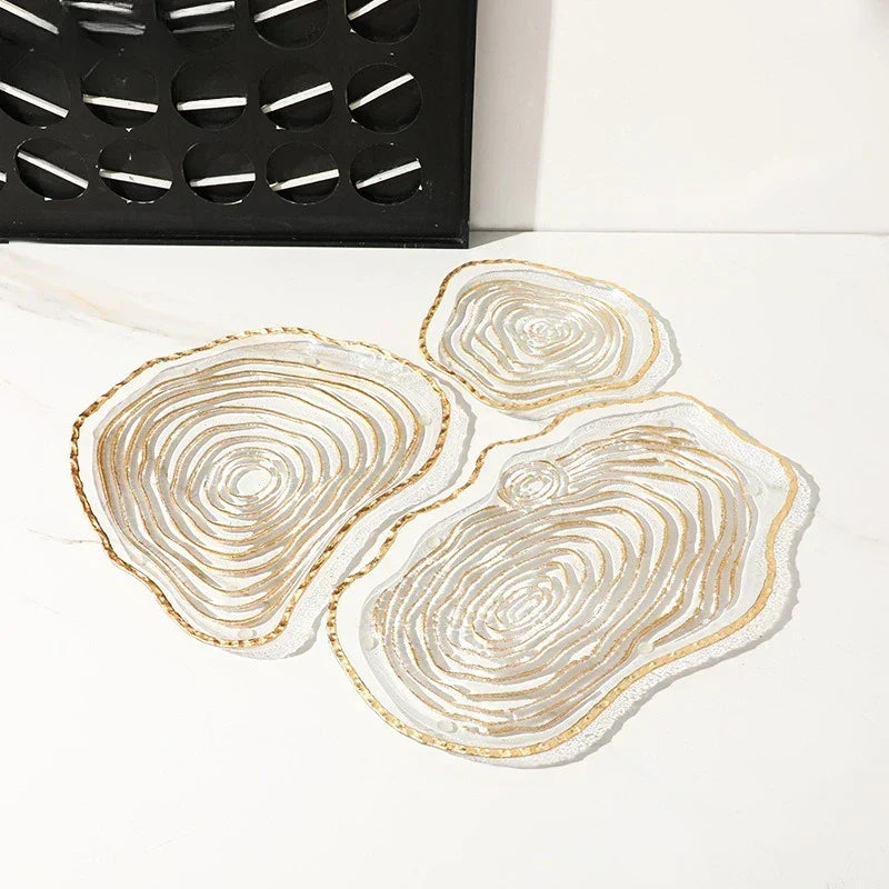 Gold Foil Glass Tray