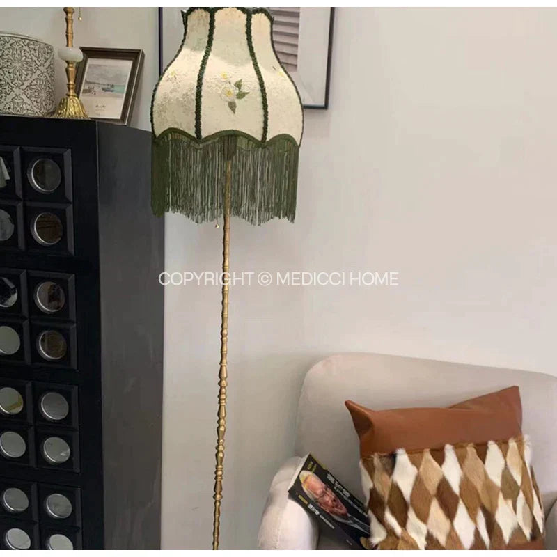 Camellia Jacquard Bell Lampshade