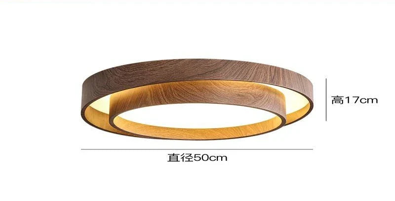 Wabi Sabi Walnut Ceiling Light