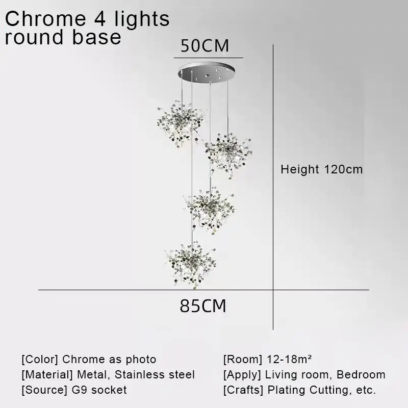 Gold 60cm 3-Light LED Pendant Light