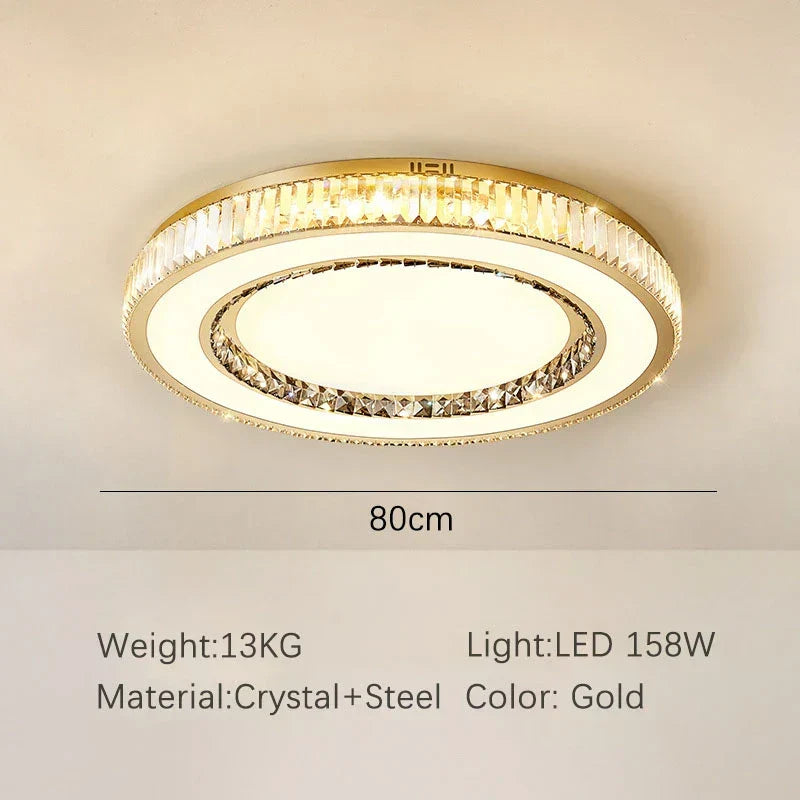 Gold Double Crystal Chandelier
