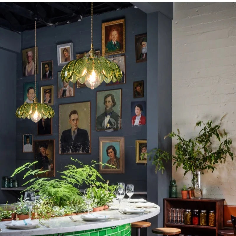 Green Glass Pendant Lights