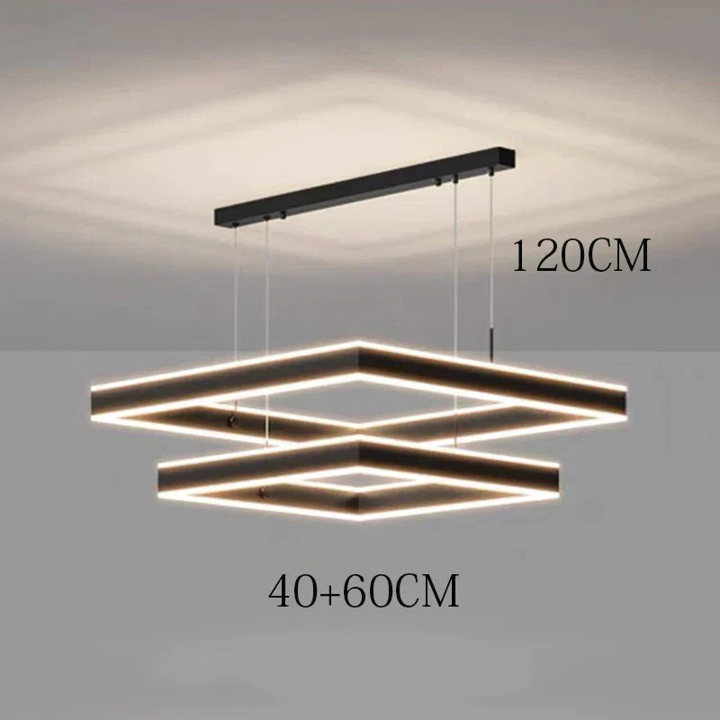 Chrome LED Pendant Light 6-Head Coffee Finish