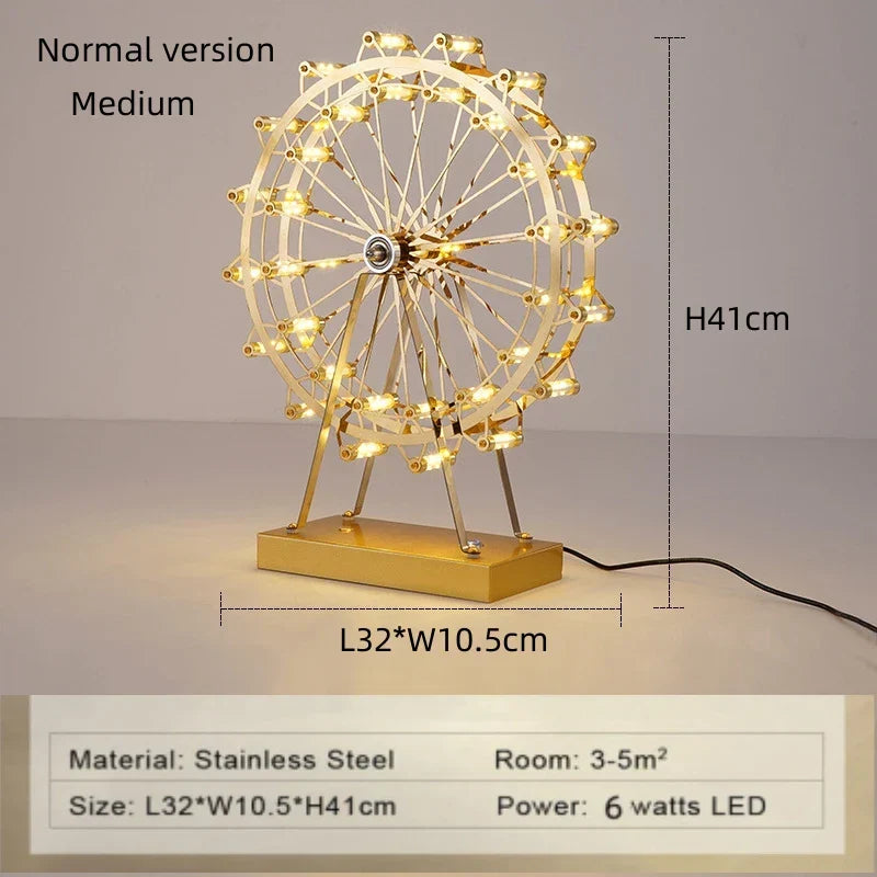 Yellow Ferris Table Lamp