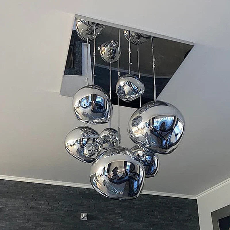 Gold Glass Lava Pendant Light