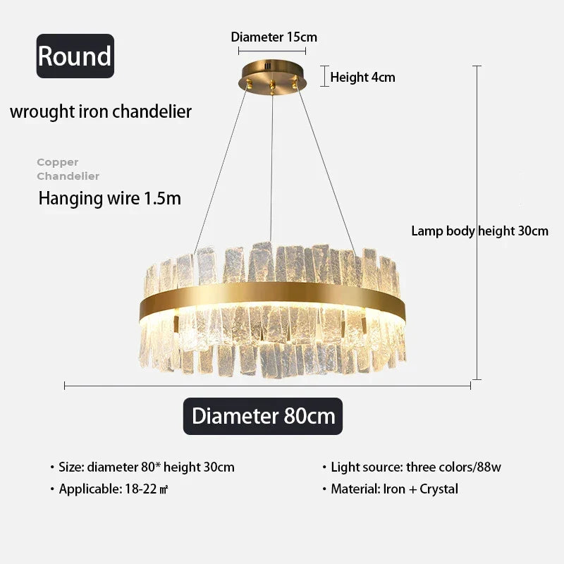 Golden Crystal Pendant Light Rectangle 100cm