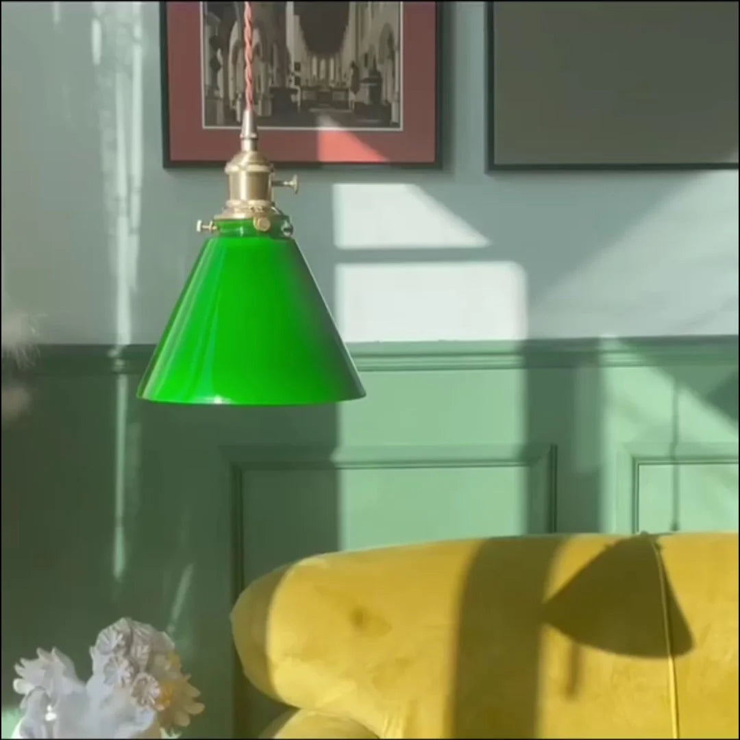 Vintage Green Pendant Light