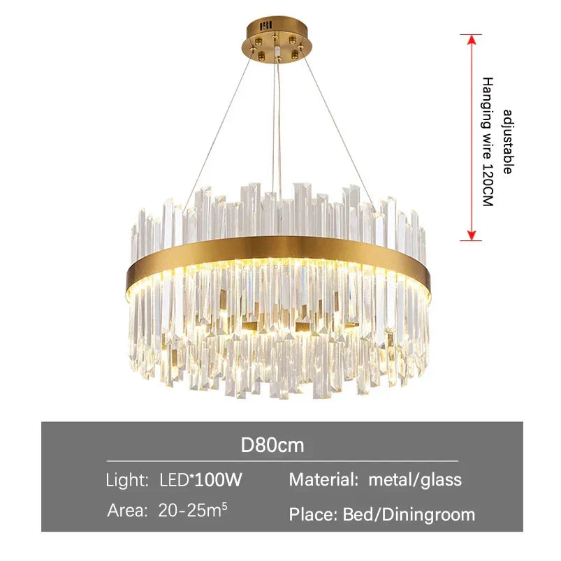 Gold Crystal Indoor Chandelier