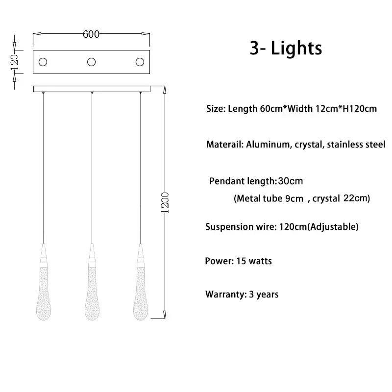 Gold Crystal Staircase Fixture