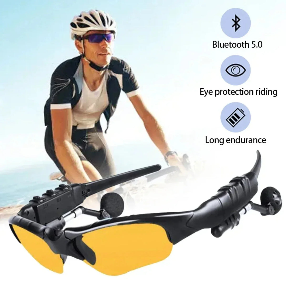 New Smart Bluetooth 5.0 Audio Polarized Sun Glasses Surround Sound Headphones Listen To Music Call Cycling Sunglasses Men Women