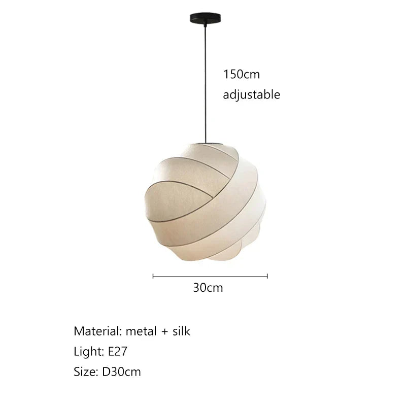 Silk Ball Pendant Light
